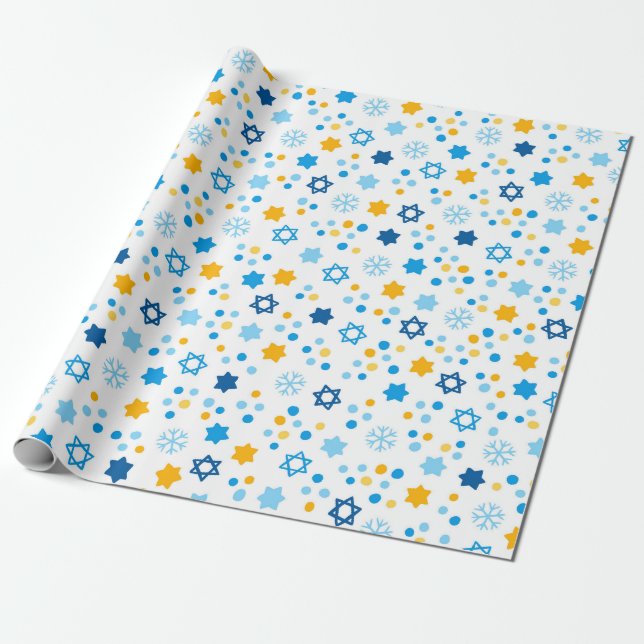 Modern Davidstjärna Hanukkah presentpapper (Utrullad)