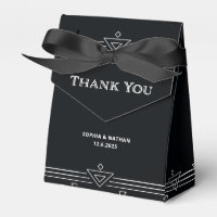 Modern Deco | Elegant Onyx Black and White Bröllop