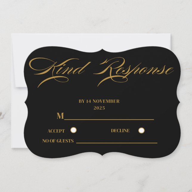 Modern Deco | Elegant Onyx Black och Guld (Framsida)