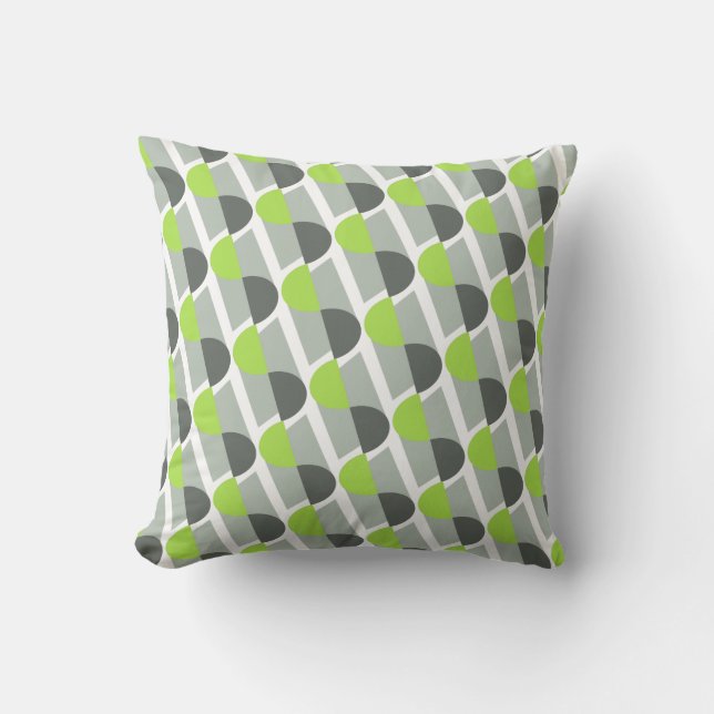 Modern deco-stil mönster lime kastkudde kudde (Framsida)