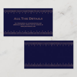 Modern Deco | Uppgifter om Ro Guld och Bröllop Tilläggskort