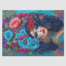 Modern decoupage Flowers Crowley-papper