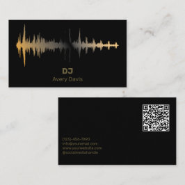 Modern Deejay DJ-musik Beat Professional QR-kod Visitkort