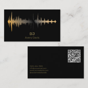 Modern Deejay DJ-musik Beat Professional QR-kod Visitkort