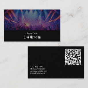 Modern Deejaymusik DJ Party Musik Djing QR-kod Visitkort