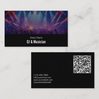 Modern Deejaymusik DJ Party Musik Djing QR-kod Visitkort