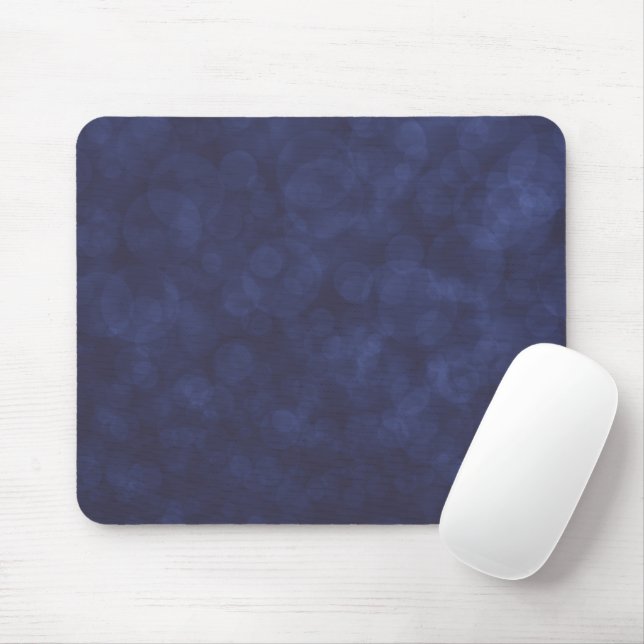 Modern Deep Blue Bokeh Mousepad Musmatta (Med mus)