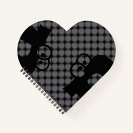 MODERN DEEP GRÅTT BLACK CUTE NOTEBOOK