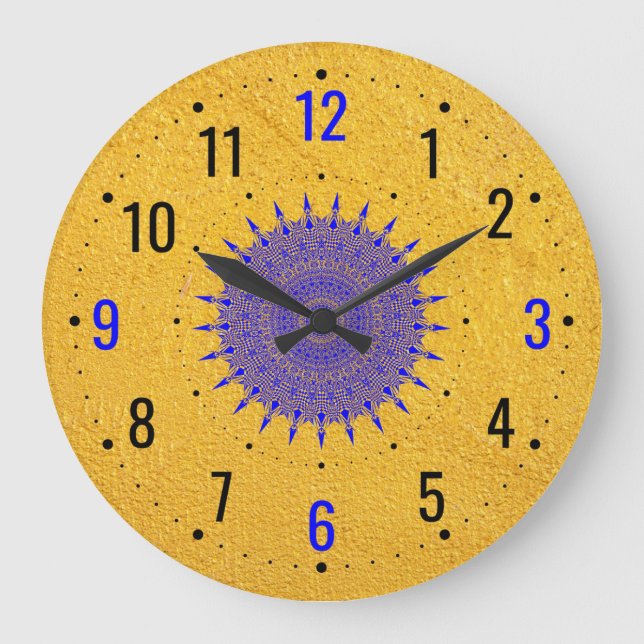 Modern dekan i Guld - Unik och Finare Stor Klocka (Framsida)