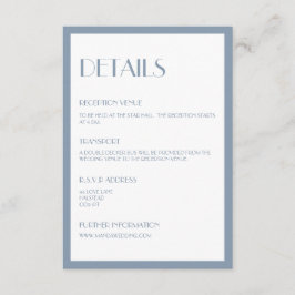 Modern deko-blått informationskort tilläggskort