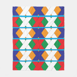 Modern dekorativ färgfull geometrisk Mönster Fleecefilt