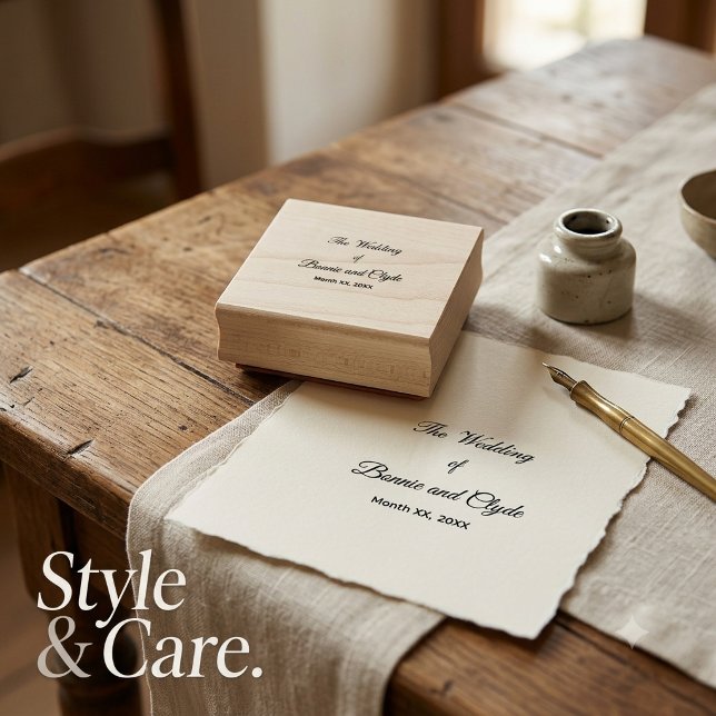 Modern dekorativ gummistämpel för bröllopsceremoni stämpel (Modern Wedding Ceremony Decorative Rubber Stamp)