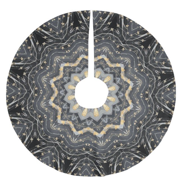 Modern dekorativ Helgdag Skirt Julgransmatta Borstad Polyester (Framsidan)