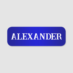 Modern Dekorativ Namn Blå Gradient Namnbricka