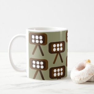 Modern dekorativ TV-apparat i mitten av århundrade Kaffemugg