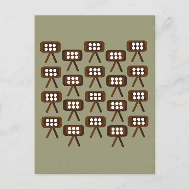 Modern dekorativ TV-apparat i mitten av århundrade Vykort (Framsida)