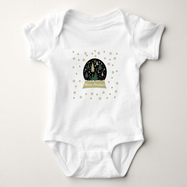 Modern dekorerad snöglob t shirt (Framsida)