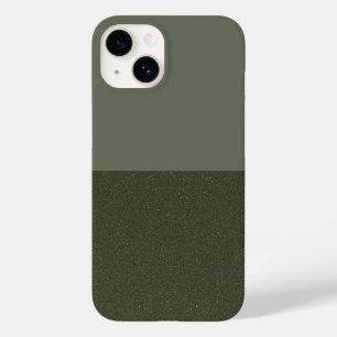 Modern delad Grönt iPhone 14 Fodral - Anpassa