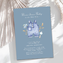 Modern Denim Blå Jean Baby Shower