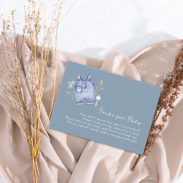 Modern Denim Blue Jean Stripes Baby Shower Tilläggskort