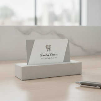 Modern Dental Clinic Logo QR Code Dentist Visitkort