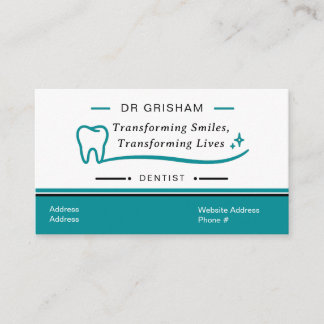 Modern Dentist Business Card Template Visitkort