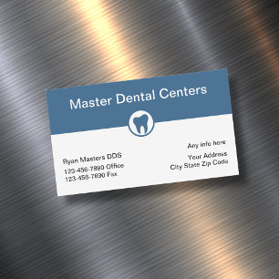 Modern Dentist Office Customer Magnets Magnetiska Visitkort