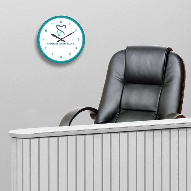Modern Dentist Office Editable Waom Clocks Stor Klocka (Skapare uppladdad)