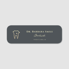 MODERN DENTIST ORTHODONTIST DENTAL GULD TOOTH NAMNBRICKA