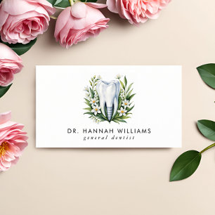 Modern dentist Orthodontist Watercolor QR-kod Visitkort