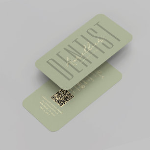 Modern dentist Sage Dental Surgery Monogram Visitkort