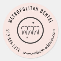 Modern dentist Teeth Black Logotyp Rosa