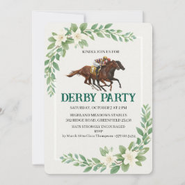 Modern Derby Horse Racing Party Invitation Inbjudningar