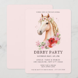 Modern  Derby Party  Inbjudningar
