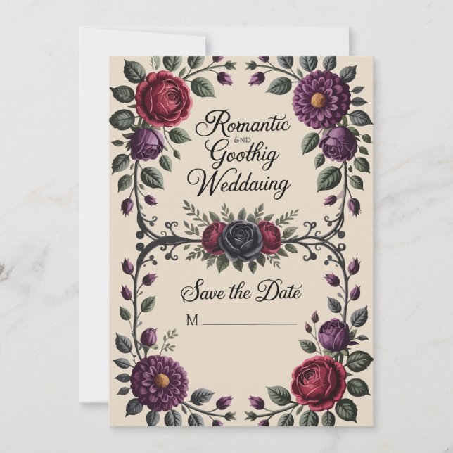 Modern Desert Boho Bröllop Clipart Bundle Inbjudningar (Framsida)