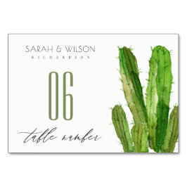 MODERN DESERT CACTUS FOLIAGE WATERCOLOR GULD BORD BORDSNUMMER