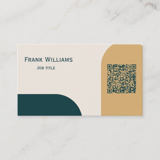 Modern Design Business Card with QR Code Visitkort (Framsida)