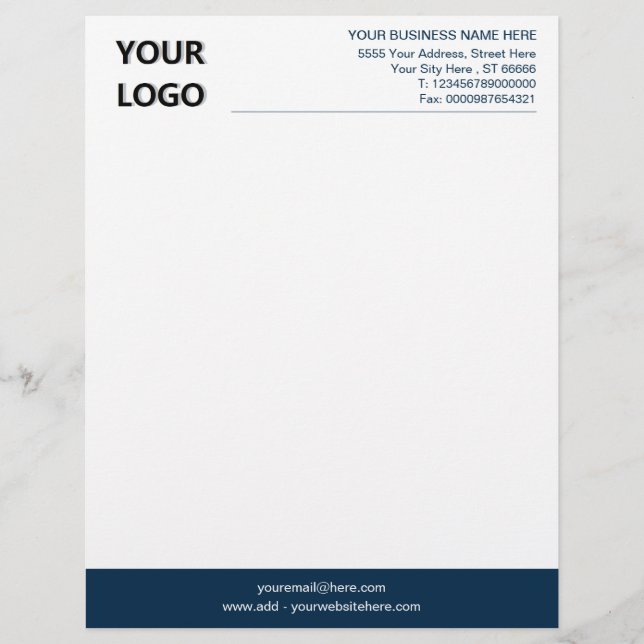 Modern design din Logotyp Business Office Letterhe Brevhuvud (Framsida)
