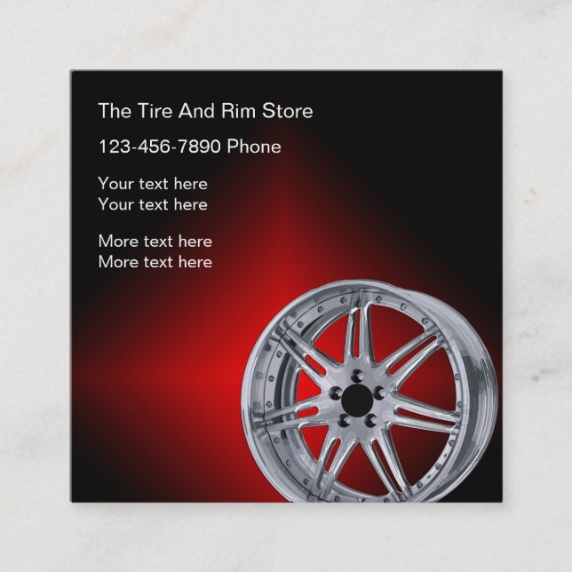 Modern design för automatiserade Affärskort Fyrkantigt Visitkort (Framsida)