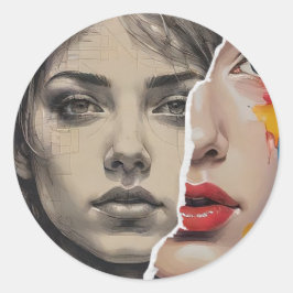 Modern design för bildäckslister runt klistermärke