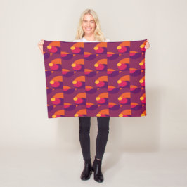 Modern design för djärv Orange, Rosa och Lila Fleecefilt