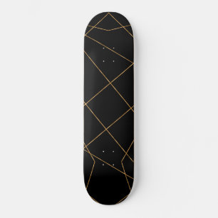 Modern design för geometriska streck i Guld och s Mini Skateboard Bräda 18,5 Cm
