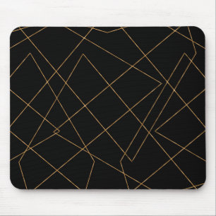 Modern design för geometriska streck i Guld och s Musmatta