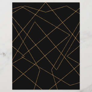 Modern design för geometriska streck i Guld och sv Brevhuvud