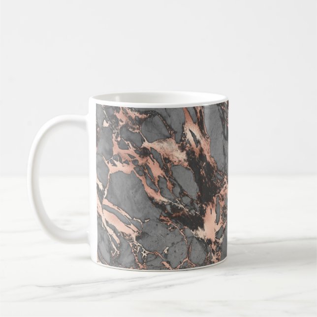modern design för Grått guld ro Kaffemugg (Vänster)