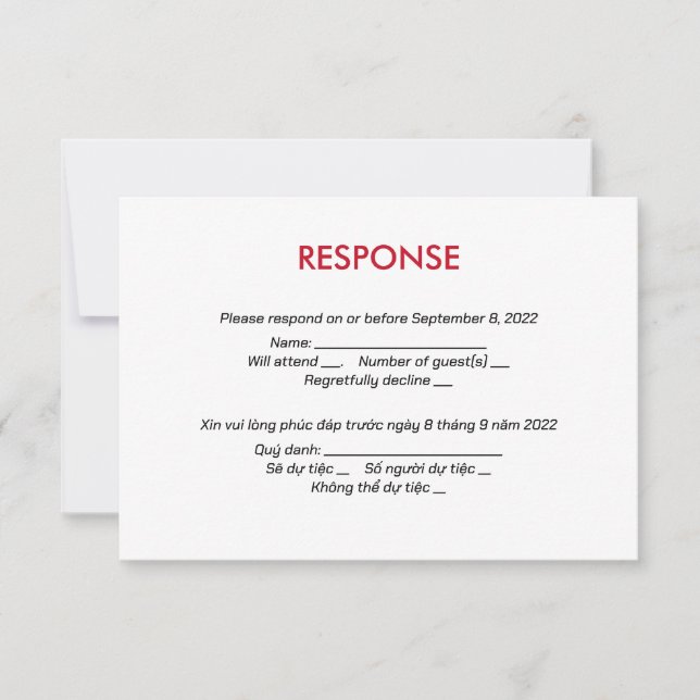 Modern design för inbjudan till engelska i Vietnam (Framsida)