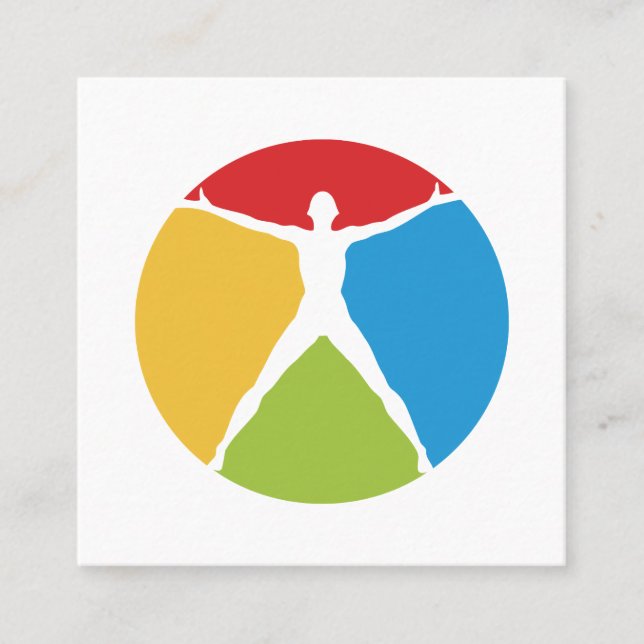 Modern design för konditioninstruktör fyrkantigt visitkort (Framsida)