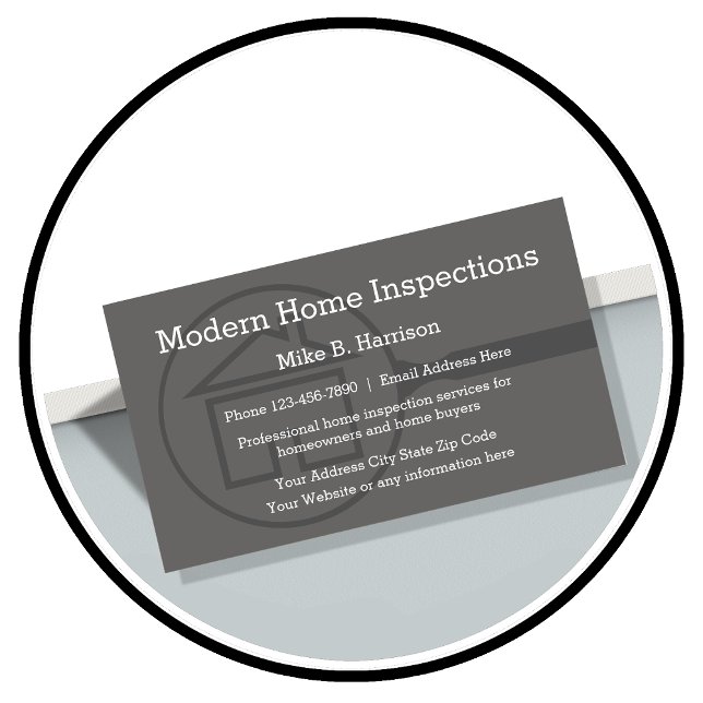 Modern design för professionell Home Inspection Visitkort (Home inspection business cards by Custom Business Templates)