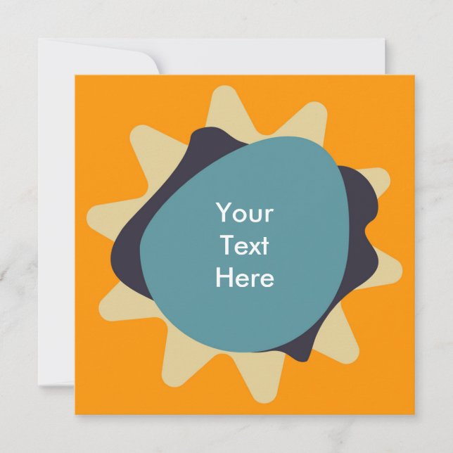 Modern design för Retro Mid Century Inbjudningar (Framsida)