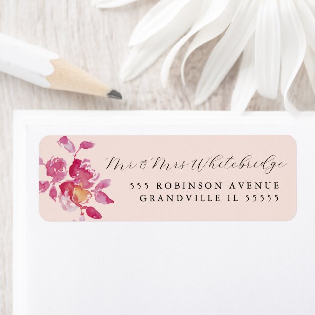 Modern design för  Ro-vattenfärg Returadress Etikett (Insitu)